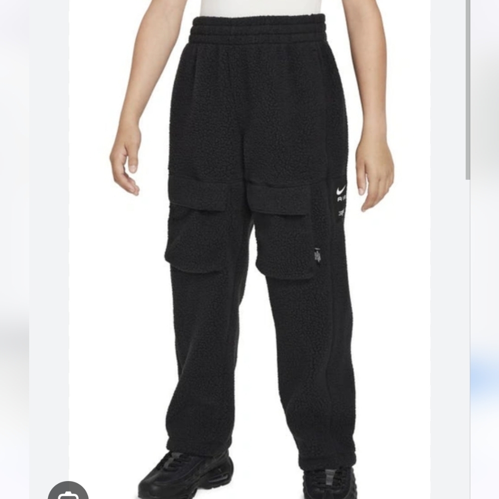 Nike Air Therma-FIT Big Kids Winterized Cargo Fleece Pants - black